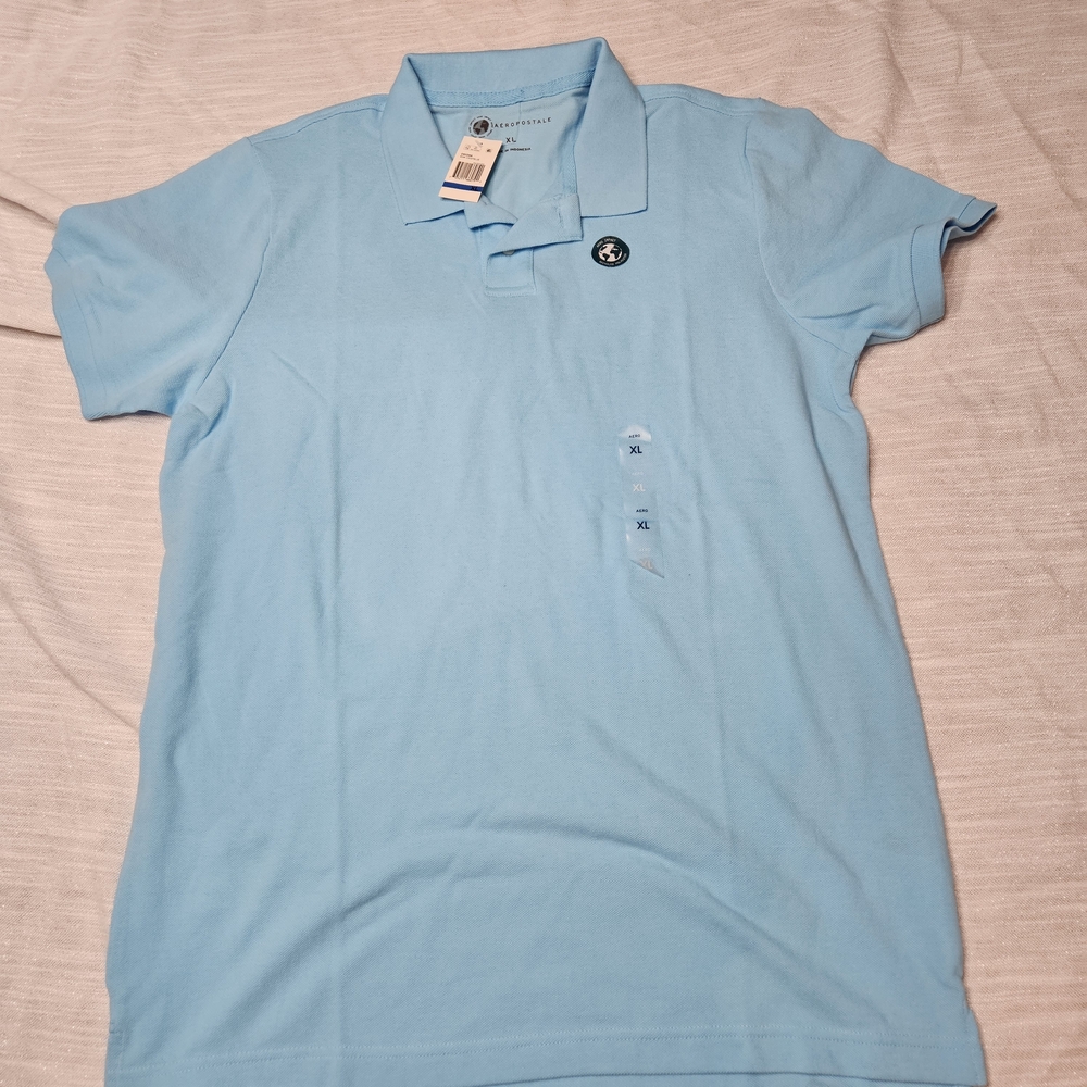 Aeropostale Crisp Blue Polo Shirt